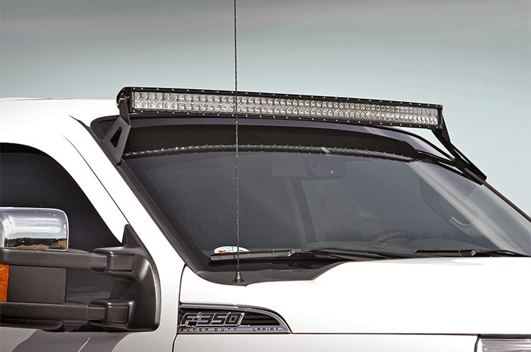 KAWELL Upper Windshield Mounting Brackets 54 inch Curved LED Light Bar 1999-2015 Ford F250/F350 Super Duty 4WD/2WD 