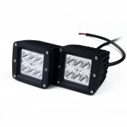 KAWELL® 2 Pack 18W Spot Light 1320 Lumens 3x3 Pods for Work, Driving, ...