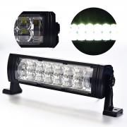 KAWELL 12.5 inch 55W 5D Lens LED Light Bar with Angel Eyes IP67 Waterp...